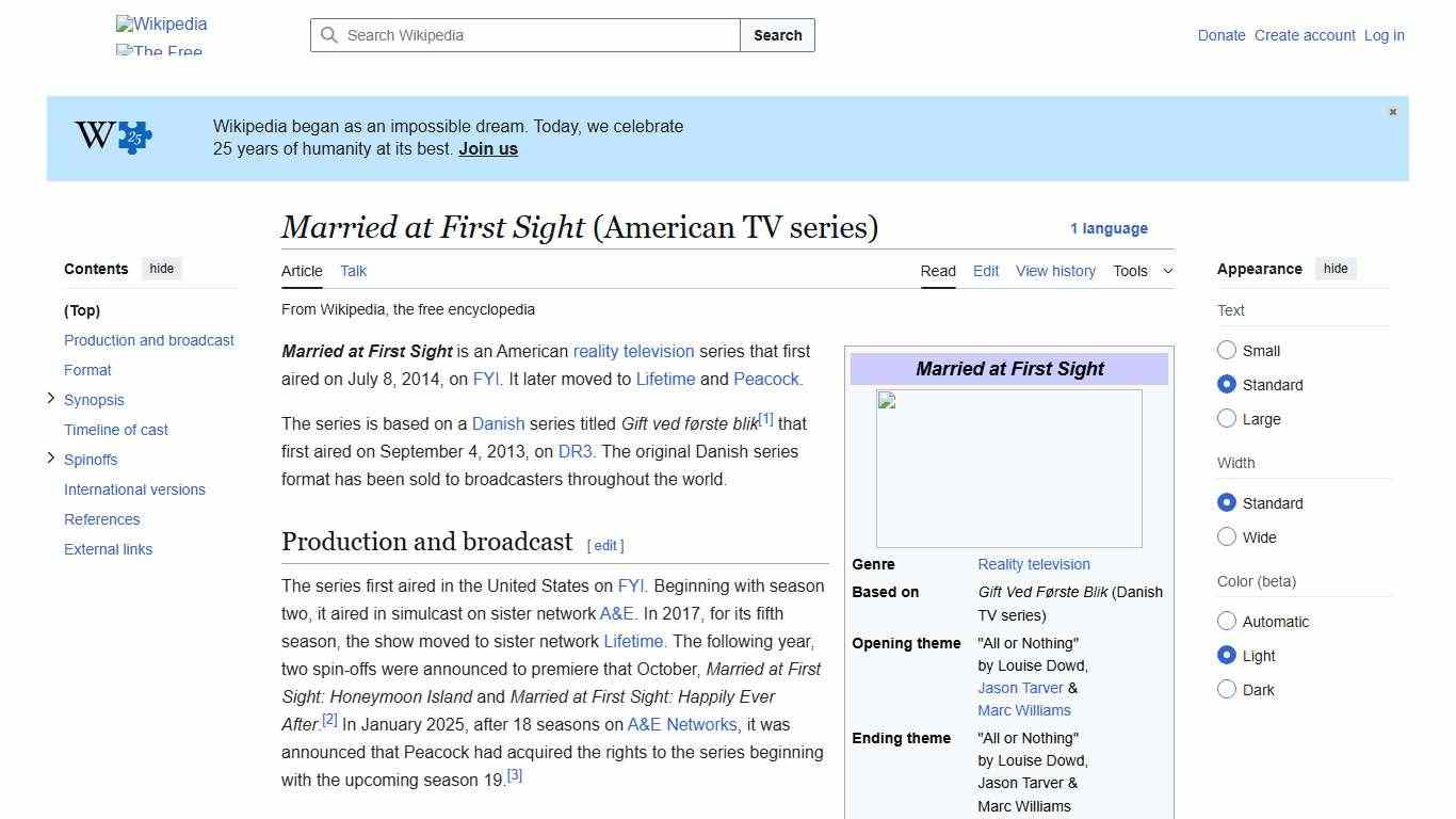 Married at First Sight (American TV series) - Wikipedia