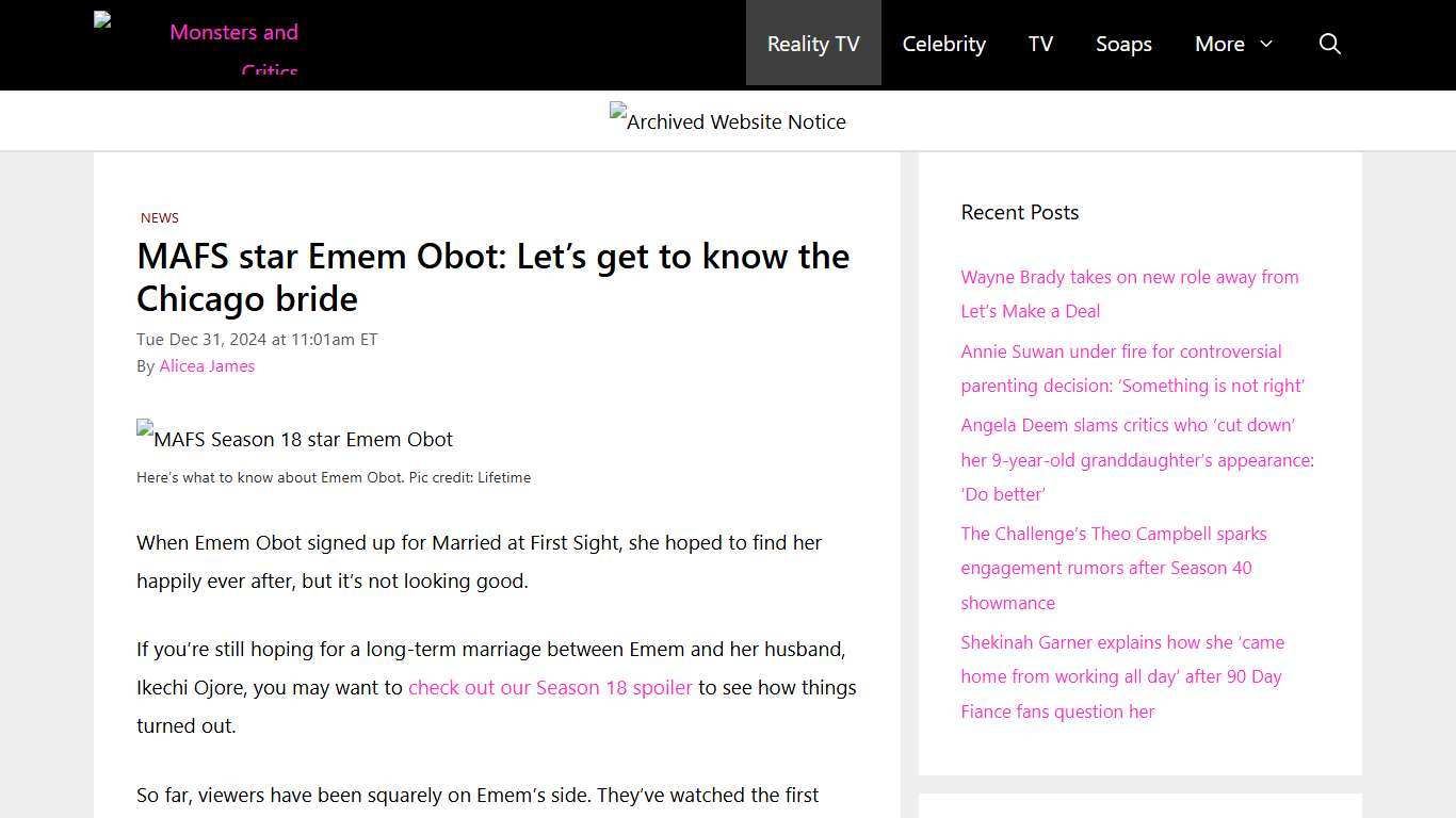 MAFS star Emem Obot: Let's get to know the Chicago bride